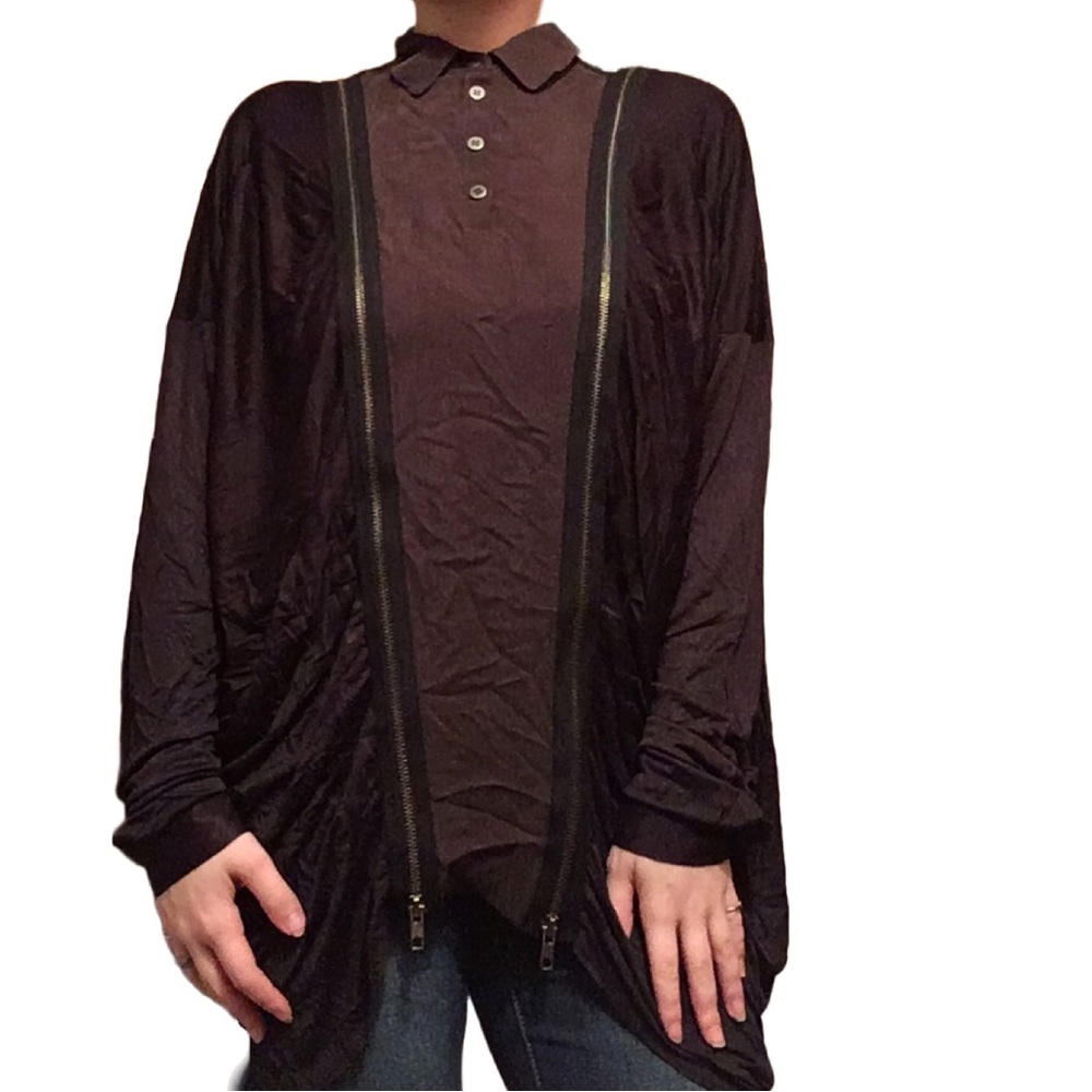 All saints spital fields viscose sienna top size 12